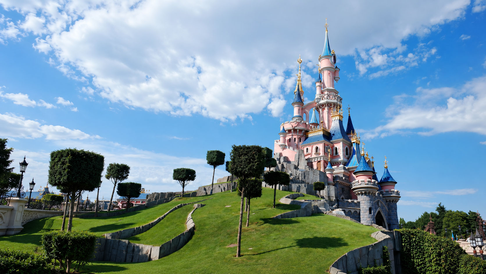Château et jardin a Disneyland paris